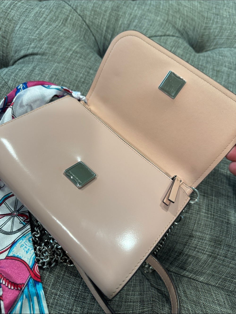 Tory Burch Bag Emerson Pink Patent Leather Chain Shoulder Bag - Picture 9 of 17